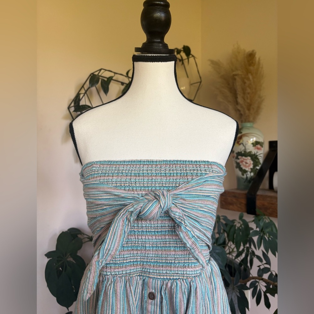 American Eagle - Strapless Striped Maxi Dress - Picture 2 of 8